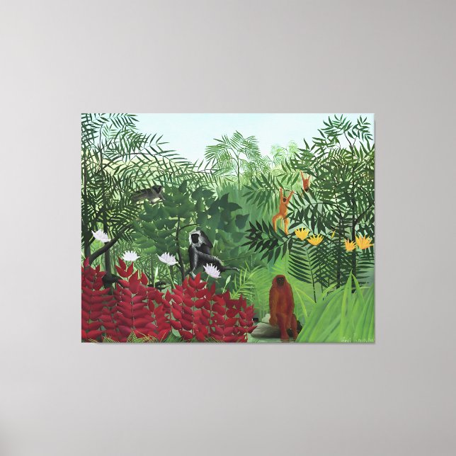 Lienzo Estilo artístico de Henri Rousseau (Anverso)