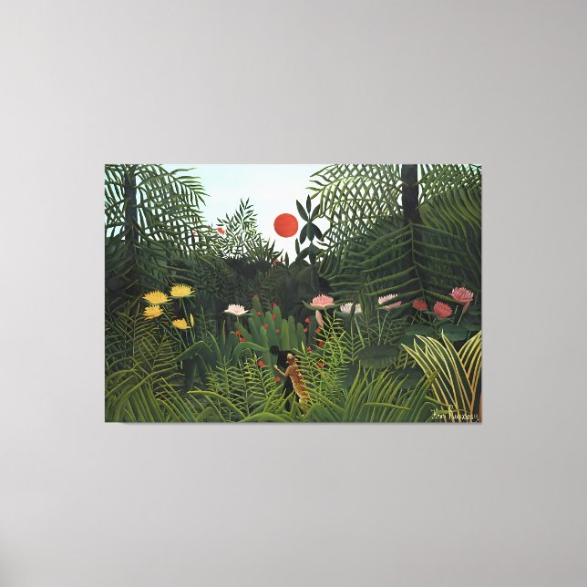 Lienzo estilo artístico de Henri Rousseau (Anverso)