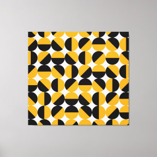 Lienzo Estilo de 70 años, medias círculos geométricos.