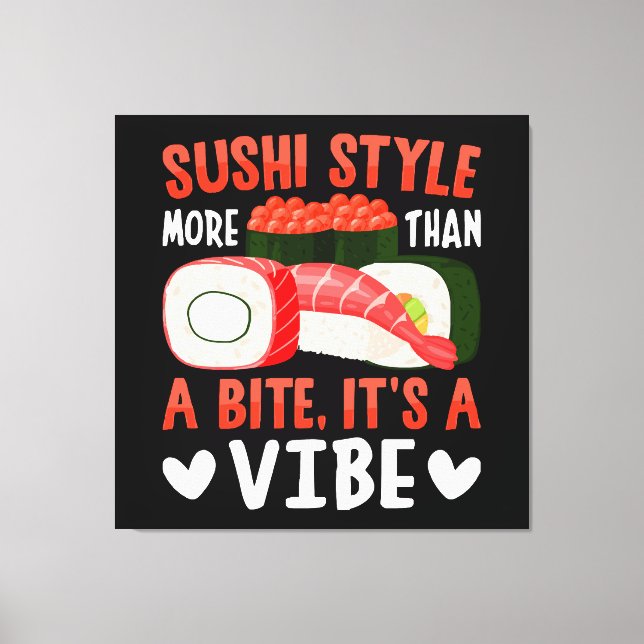 Lienzo Estilo de sushi más que un bocado (Anverso)