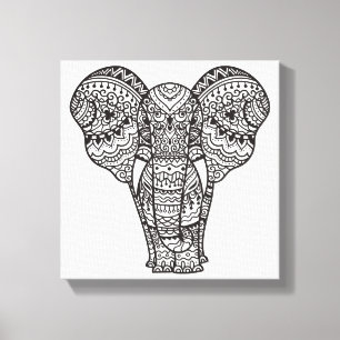 Lienzo Estilo decorativo 6 del elefante
