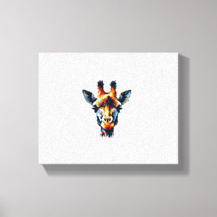 Lienzo Estilo Impresionismo Colorido Animal Amante Jirafa