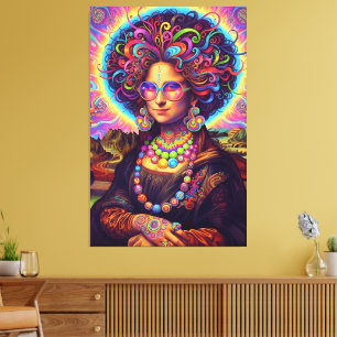 Lienzo Estilo Mona Lisa Psicodélico
