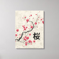 Estilo oriental Sakura Cherry Blossom Art