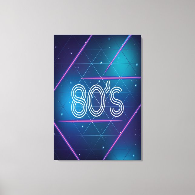 Lienzo Estilo retro de los años 80 (Anverso)