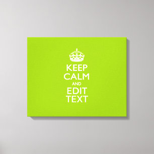 Lienzo Estilo Verde Android Mantenga la calma y el texto