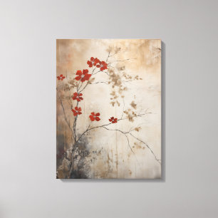 Lienzo Estilo wabi sabi japonés estilo rústico Lápiz rojo