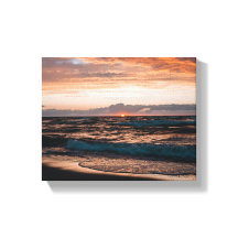 Lienzo estirado con imagen de olas de playa