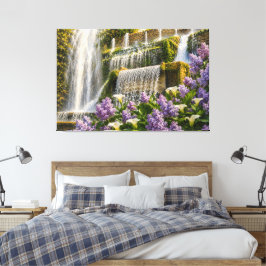 Lienzo estirado de cascada de lilas
