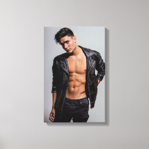 LIENZO ESTIRADO DE HOMBRE JOVEN GUAPO