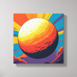 Lienzo estirado de puesta de sol celestial