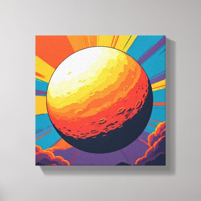 Lienzo estirado de puesta de sol celestial (Anverso)