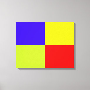 Lienzo estirado en bloques de color