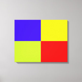 Lienzo estirado en bloques de color