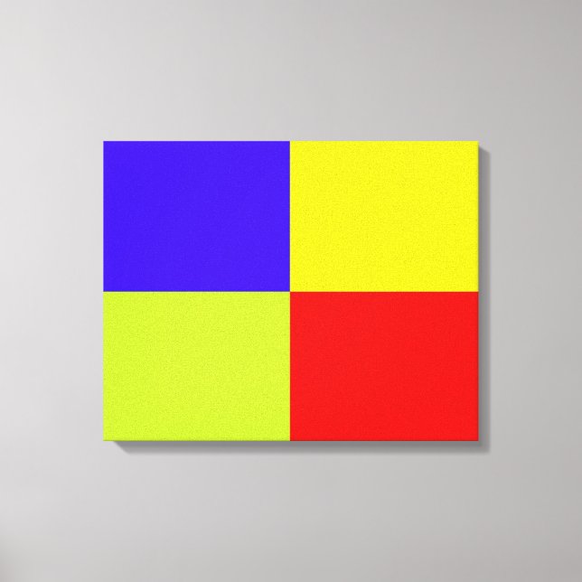 Lienzo estirado en bloques de color (Anverso)