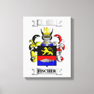 Lienzo estirado Impresión Apellido y Escudo Fische