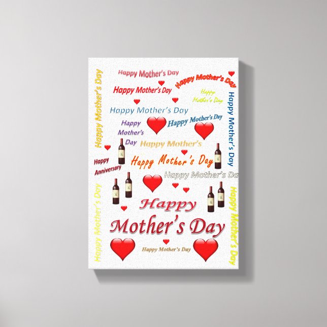 Lienzo estirado Imprimir lienzo del Día de la Madr (Anverso)