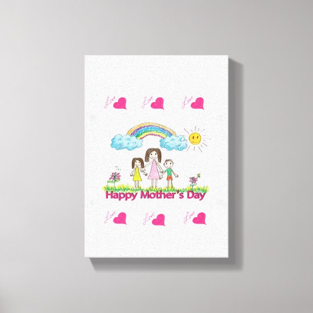 Lienzo estirado Imprimir lienzo del Día de la Madr (Anverso)