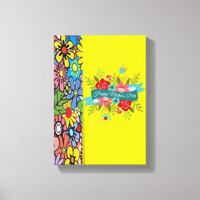 Lienzo estirado Imprimir lienzo del Día de la Madr (Anverso)