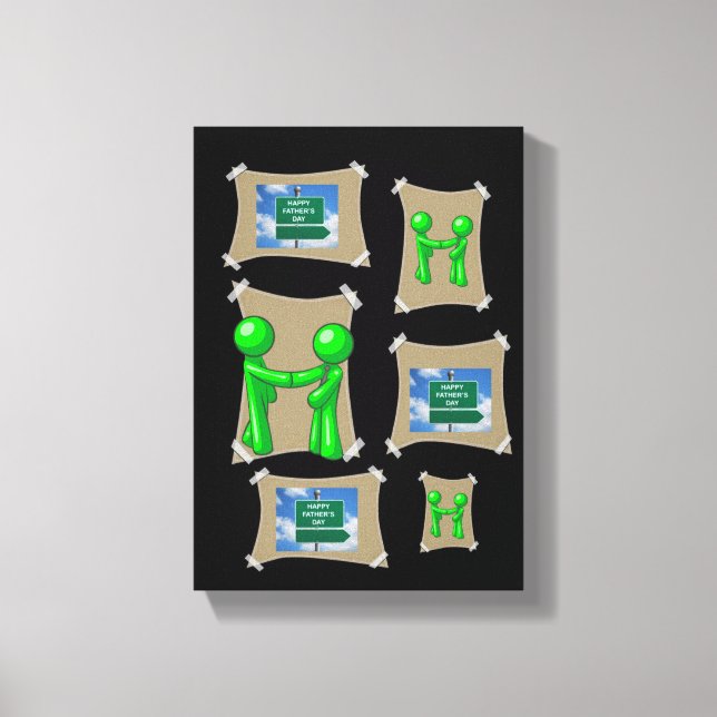 Lienzo estirado Imprimir lienzo para el día del pa (Anverso)