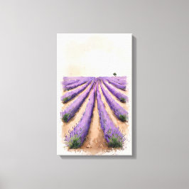 Lienzo estirado - Pintura de campo de lavanda