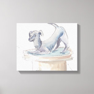 Lienzo estirado "Watercolor Sketch/Dog London"