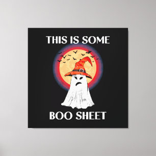 Lienzo Esto Es Alguna Hoja De Boo Halloween Fantasma Dive