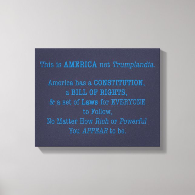 Lienzo Esto es Estados Unidos (Anverso)