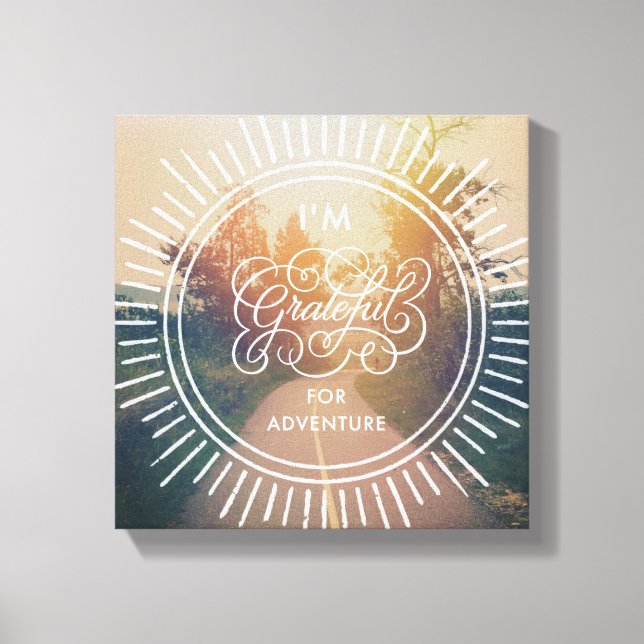 Lienzo Estoy Agradecido Por La Aventura (Anverso)