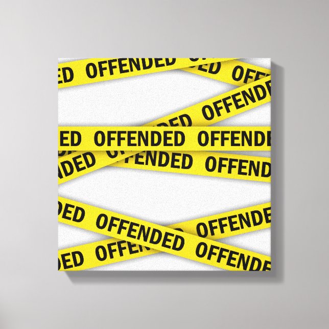 Lienzo Estoy ofendido por la cinta policial que no cruza (Anverso)