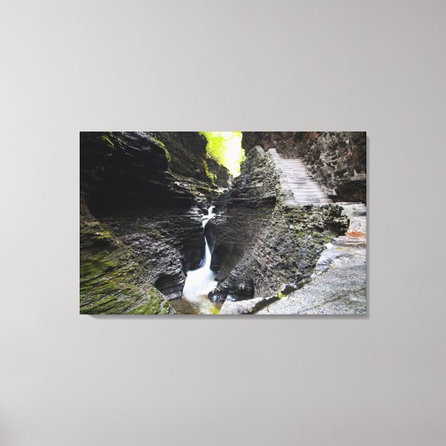 Lienzo Estrecha cascada, Watkins Glen (Anverso)