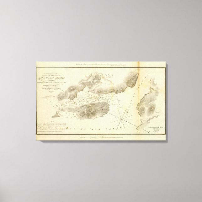 Lienzo Estrechos de la isla de Mare, California (Anverso)