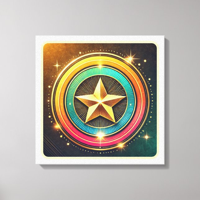 Lienzo Estrella celeste brillante (Anverso)