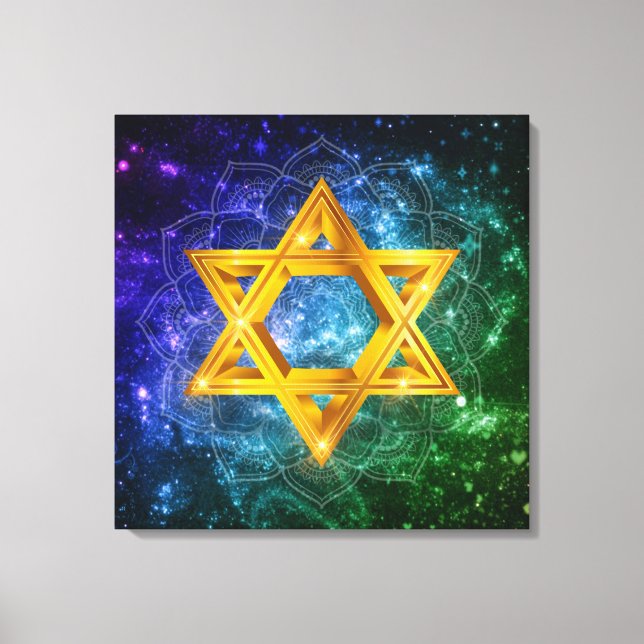 Lienzo Estrella de David Galaxy - Magen David Stretched (Anverso)