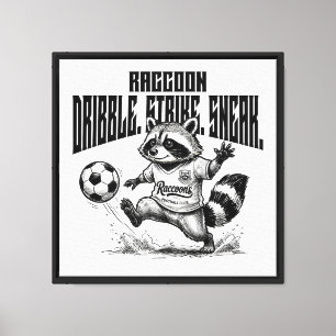 Lienzo "Estrella de Fútbol Mapache - Golpe de Regate Furt