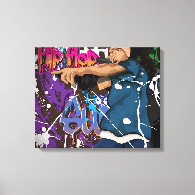 Lienzo estrella de Hip Hop (Anverso)