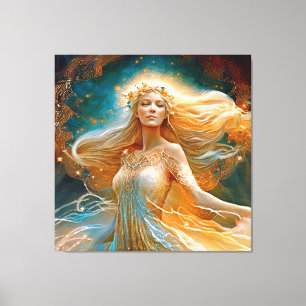 Lienzo Estrella de Virgo, diosa de señas, ser celestial,