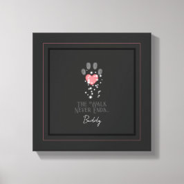 Lienzo Estrella Negra Luz Rosa Huella de Perro Memorial