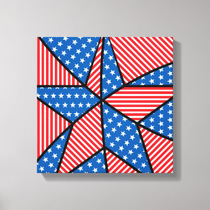 Lienzo Estrella patriotica estadounidense