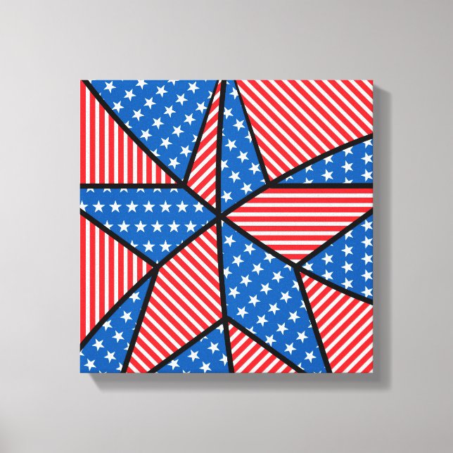 Lienzo Estrella patriotica estadounidense (Anverso)