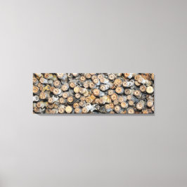 Lienzo Estrellas a lo largo de los árboles de madera de a