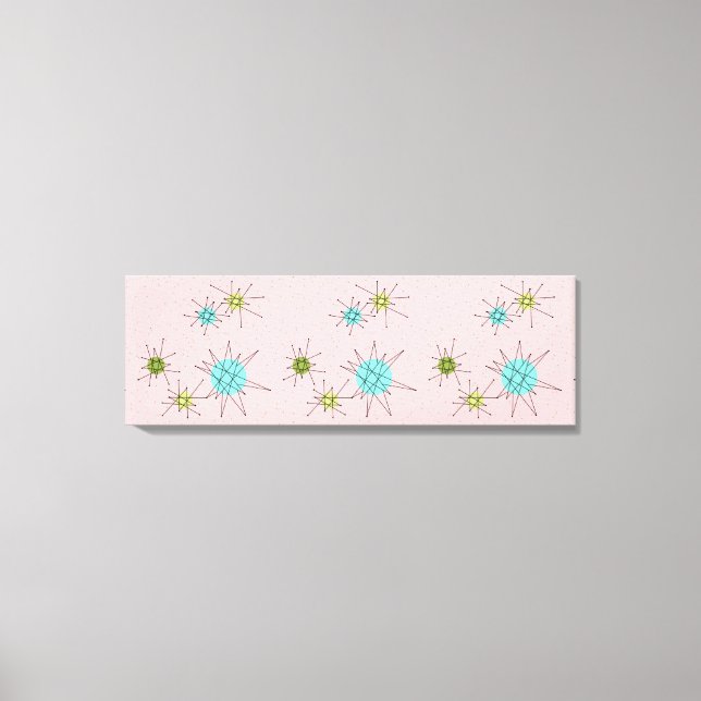 Lienzo Estrellas atómicas de Icónica Rosa (Anverso)