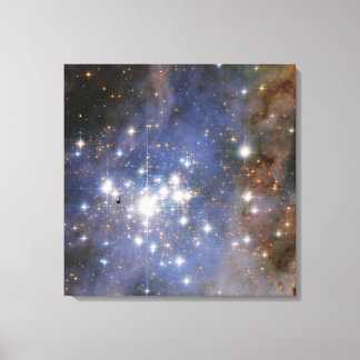 Lienzo Estrellas de diamantes en el espacio de burbujas d