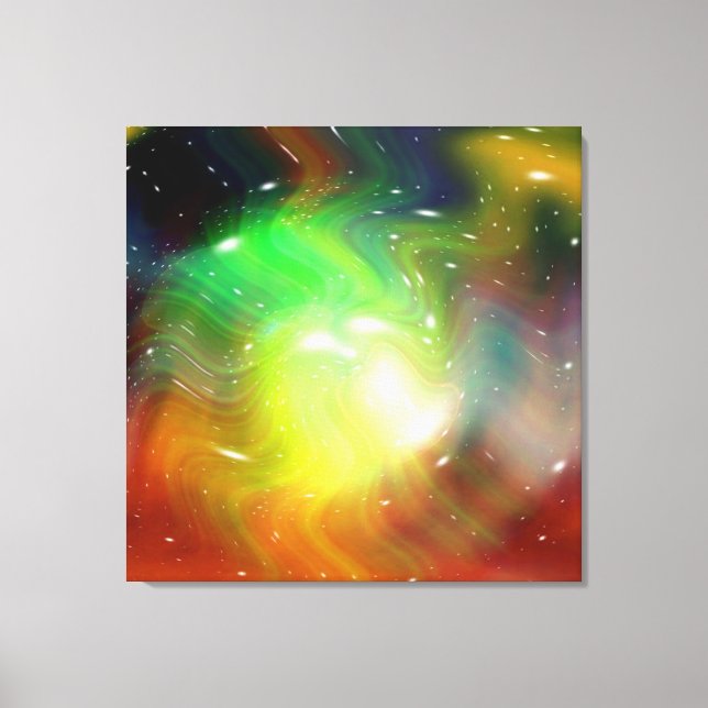 Lienzo Estrellas de un planeta y galaxia (Anverso)