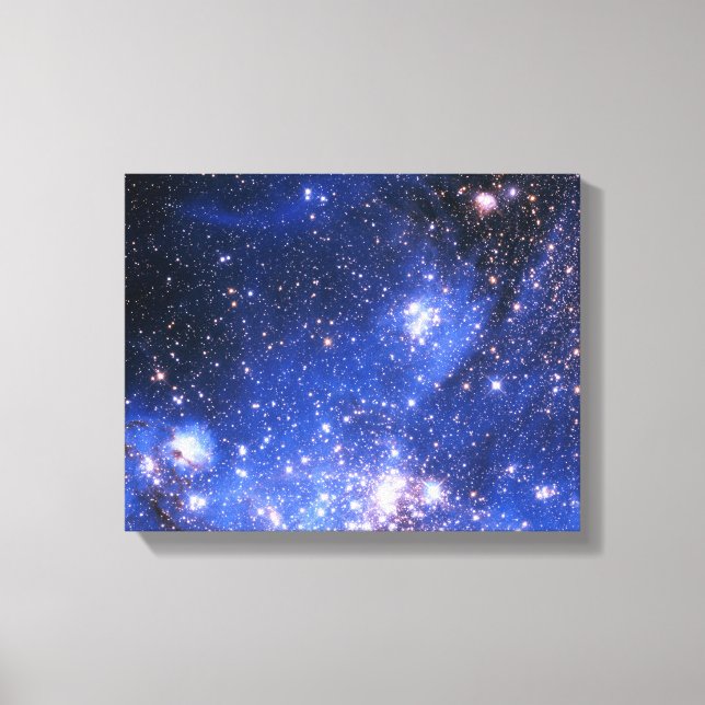 Lienzo Estrellas Embriónicas azules caídas (Anverso)