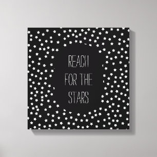 Lienzo Estrellas en blanco y negro