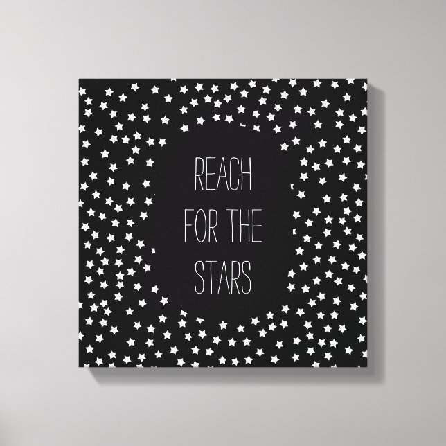 Lienzo Estrellas en blanco y negro (Anverso)