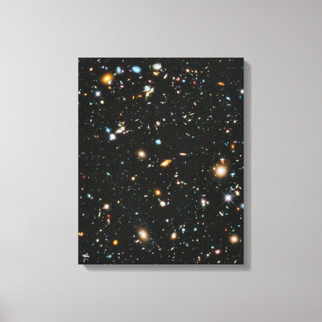 Lienzo Estrellas en el espacio - Hubble Ultra Deep Field (Anverso)