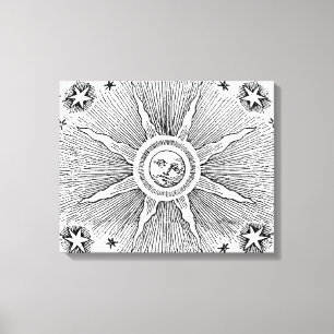 Lienzo Estrellas Solares Cielo Nocturno Antiguo Zodíaco M