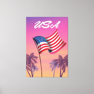 Lienzo Estrellas y rayas de Estados Unidos